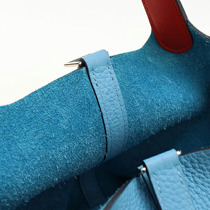 Used Hermes Handbag Unisex Brand HERMES Picotan Rock Eclat PM Blue USDHE117751011