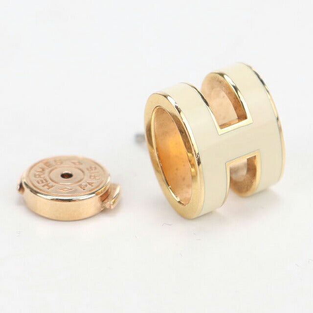 中古 エルメス ピアス レディース ブランド HERMES  ポップH ホワイト アクセサリー USDHE118003011
