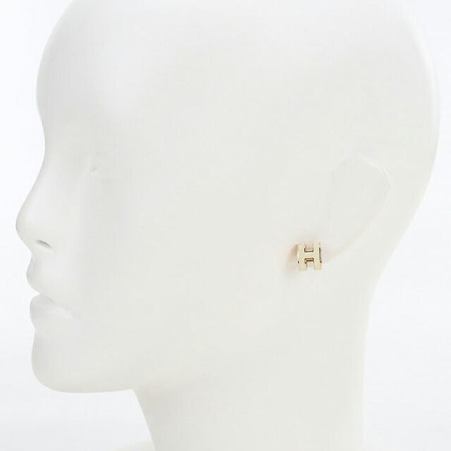 中古 エルメス ピアス レディース ブランド HERMES  ポップH ホワイト アクセサリー USDHE118003011