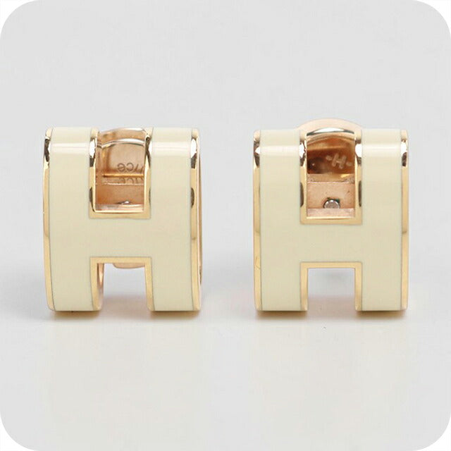 中古 エルメス ピアス レディース ブランド HERMES  ポップH ホワイト アクセサリー USDHE118003011