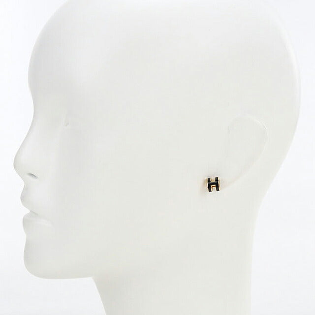 中古 エルメス ピアス レディース ブランド HERMES  ミニ ポップH ブラック アクセサリー USDHE118005011