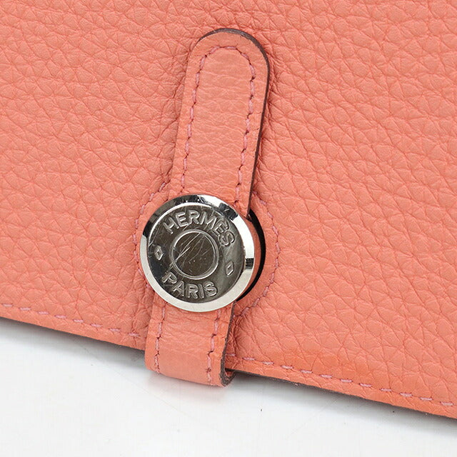 中古 エルメス 長財布二折 レディース ブランド HERMES  ドゴンデュオ ピンク USDHE118691011