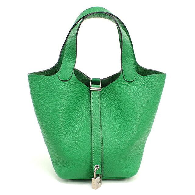 Used Hermes Handbag Unisex Brand HERMES Picotan Lock PM Green USDHE119358011