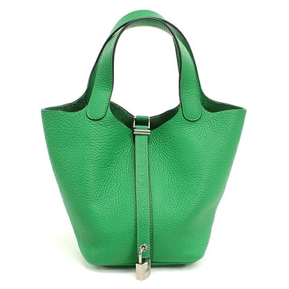 Used Hermes Handbag Unisex Brand HERMES Picotan Lock PM Green USDHE119358011