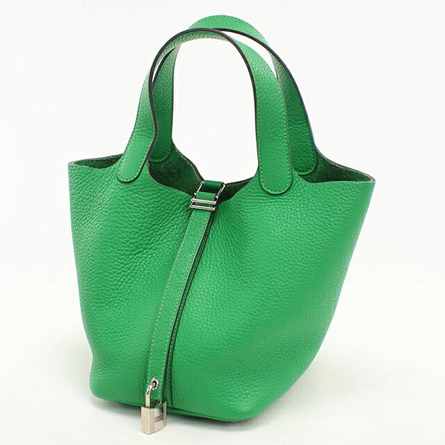 Used Hermes Handbag Unisex Brand HERMES Picotan Lock PM Green USDHE119358011