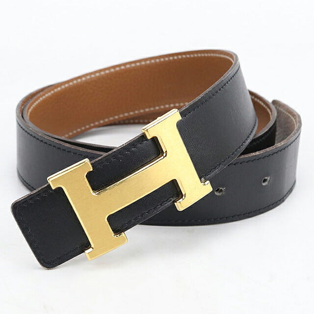 中古 エルメス ベルト ユニセックス ブランド HERMES  コンスタンス Hベルト ブラック USDHE119549011