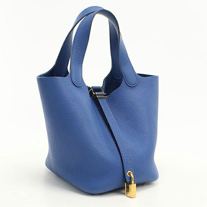 Used Hermes Handbag Unisex Brand HERMES Picotan Lock PM Blue USDHE120303011