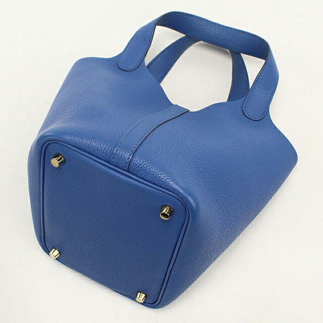 Used Hermes Handbag Unisex Brand HERMES Picotan Lock PM Blue USDHE120303011