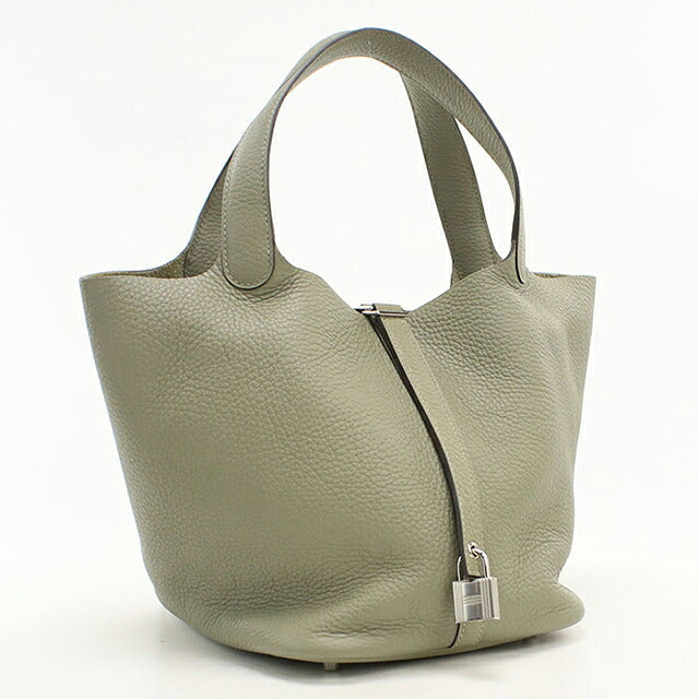 Used Hermes Handbag Unisex Brand HERMES Picotan Lock MM Green USDHE120767011