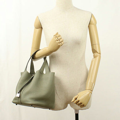 Used Hermes Handbag Unisex Brand HERMES Picotan Lock MM Green USDHE120767011