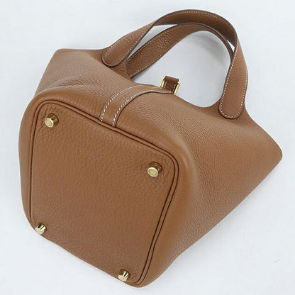 中古 エルメス ハンドバッグ ユニセックス ブランド HERMES  ピコタンロックPM ブラウン USDHE121051011