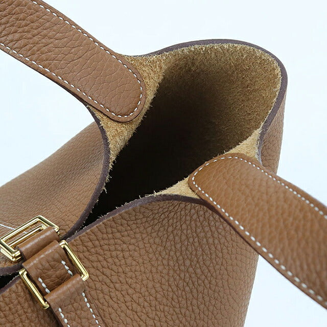 中古 エルメス ハンドバッグ ユニセックス ブランド HERMES  ピコタンロックPM ブラウン USDHE121051011