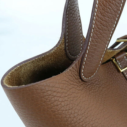 中古 エルメス ハンドバッグ ユニセックス ブランド HERMES  ピコタンロックPM ブラウン USDHE121052011