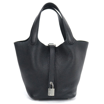 中古 エルメス ハンドバッグ ユニセックス ブランド HERMES  ピコタンロックPM ブラック USDHE121053011