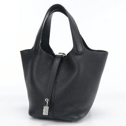 中古 エルメス ハンドバッグ ユニセックス ブランド HERMES  ピコタンロックPM ブラック USDHE121053011