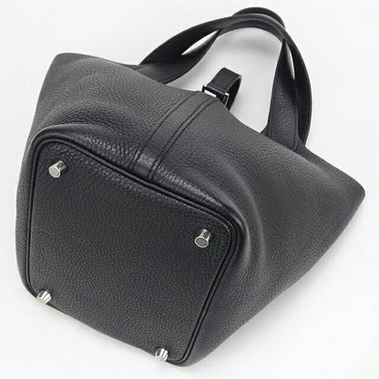 中古 エルメス ハンドバッグ ユニセックス ブランド HERMES  ピコタンロックPM ブラック USDHE121053011