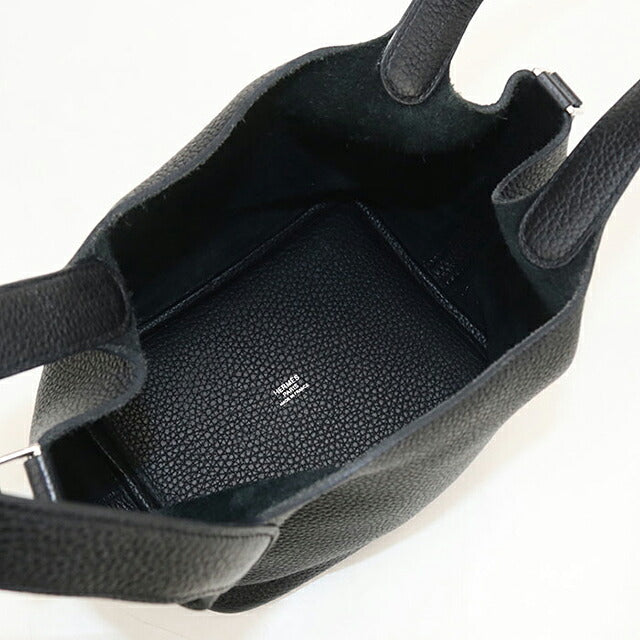 中古 エルメス ハンドバッグ ユニセックス ブランド HERMES  ピコタンロックPM ブラック USDHE121053011