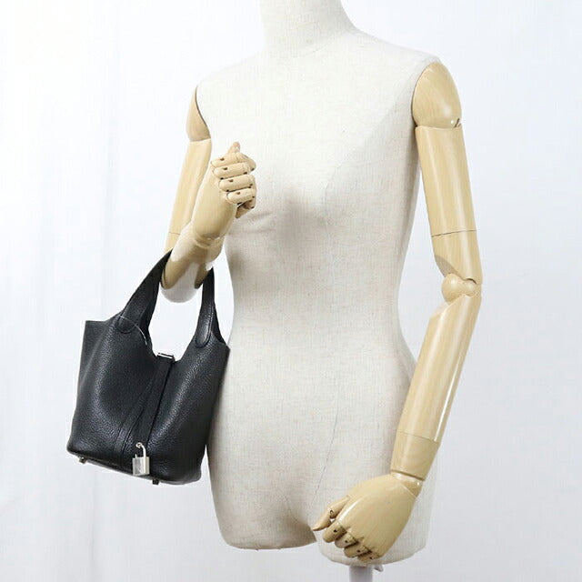 中古 エルメス ハンドバッグ ユニセックス ブランド HERMES  ピコタンロックPM ブラック USDHE121053011