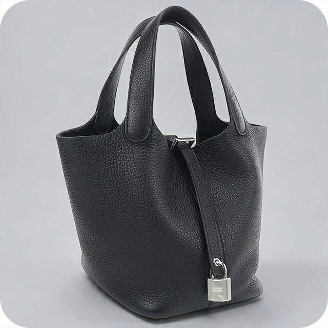 Used Hermes Handbag Unisex Brand HERMES Picotan Lock PM Black USDHE121053011