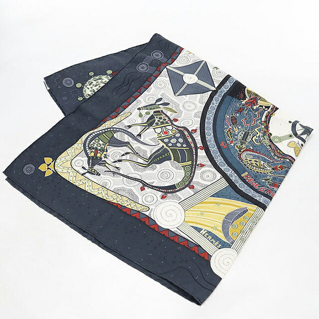 Used Hermes Scarf Unisex Brand HERMES Carre90 Black USDHE121559011