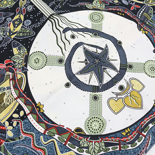 Used Hermes Scarf Unisex Brand HERMES Carre90 Black USDHE121559011