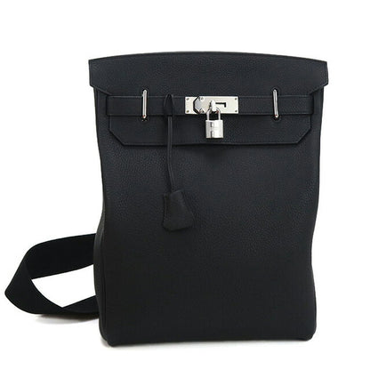 Used Hermes Body Bag Unisex Brand HERMES Akkad GM Black Bag USDHE88092011