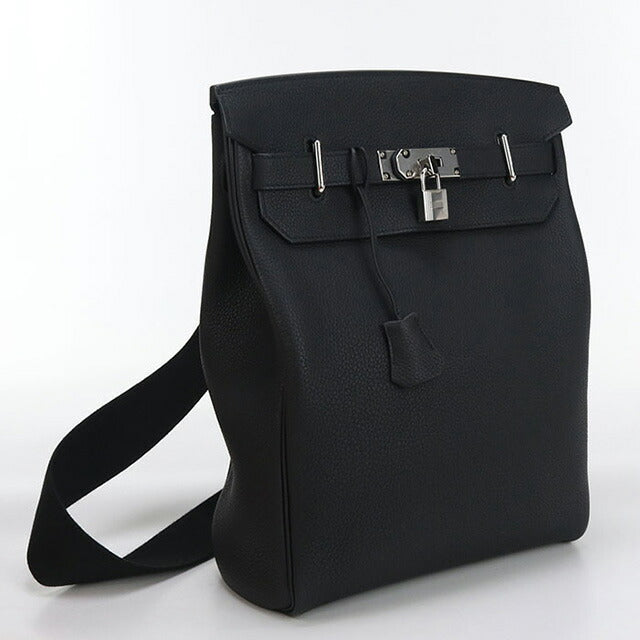 Used Hermes Body Bag Unisex Brand HERMES Akkad GM Black Bag USDHE88092011