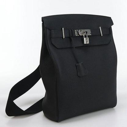 Used Hermes Body Bag Unisex Brand HERMES Akkad GM Black Bag USDHE88092011