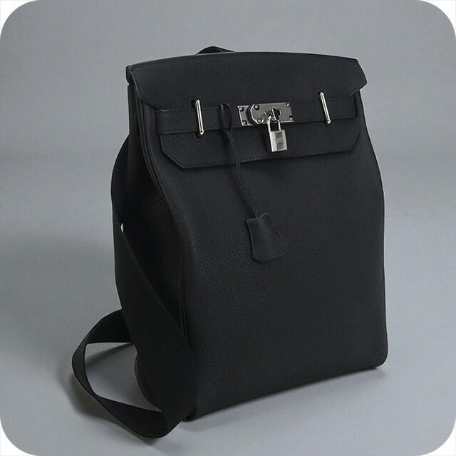 Used Hermes Body Bag Unisex Brand HERMES Akkad GM Black Bag USDHE88092011