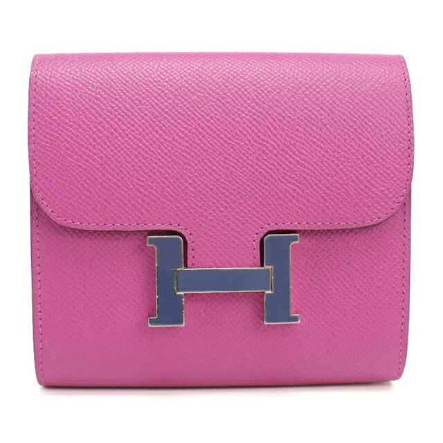 Used Hermes Bifold Wallet Bifold Wallet Ladies Brand HERMES Constance Compact Pink USDHE88976011