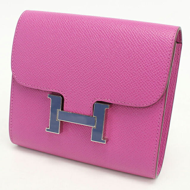 Used Hermes Bifold Wallet Bifold Wallet Ladies Brand HERMES Constance Compact Pink USDHE88976011