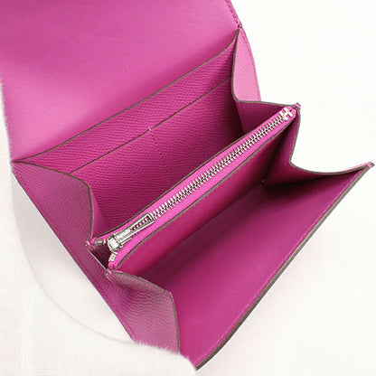 Used Hermes Bifold Wallet Bifold Wallet Ladies Brand HERMES Constance Compact Pink USDHE88976011