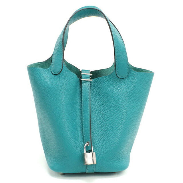 Used Hermes Handbag Ladies Brand HERMES Picotan Lock PM Blue Bag USDHE91208011