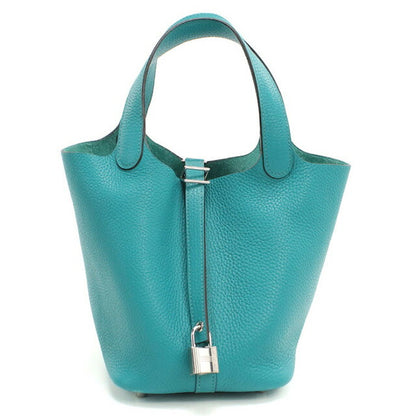 Used Hermes Handbag Ladies Brand HERMES Picotan Lock PM Blue Bag USDHE91208011