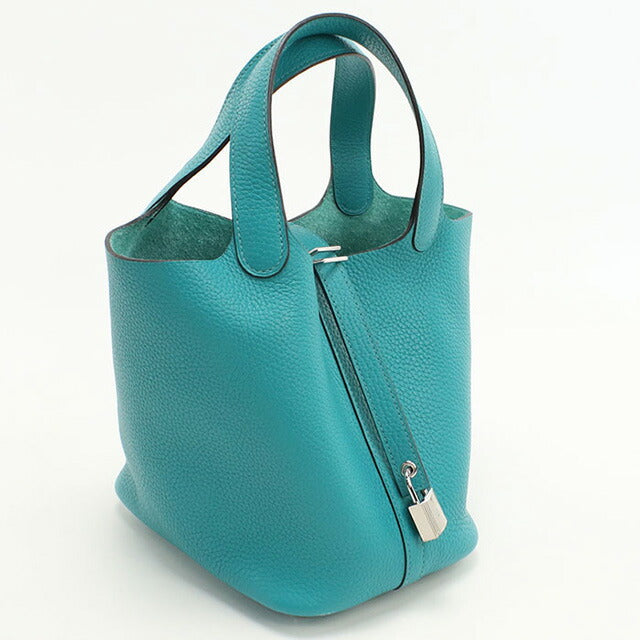 Used Hermes Handbag Ladies Brand HERMES Picotan Lock PM Blue Bag USDHE91208011