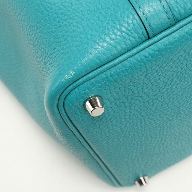 Used Hermes Handbag Ladies Brand HERMES Picotan Lock PM Blue Bag USDHE91208011