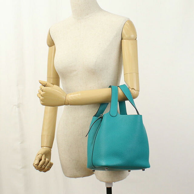 Used Hermes Handbag Ladies Brand HERMES Picotan Lock PM Blue Bag USDHE91208011