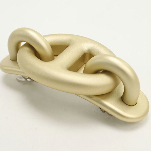 中古 エルメス バレッタ レディース ブランド HERMES トリ マイヨン バレッタ PM ゴールド ヘアアクセサリー USDHE92040011