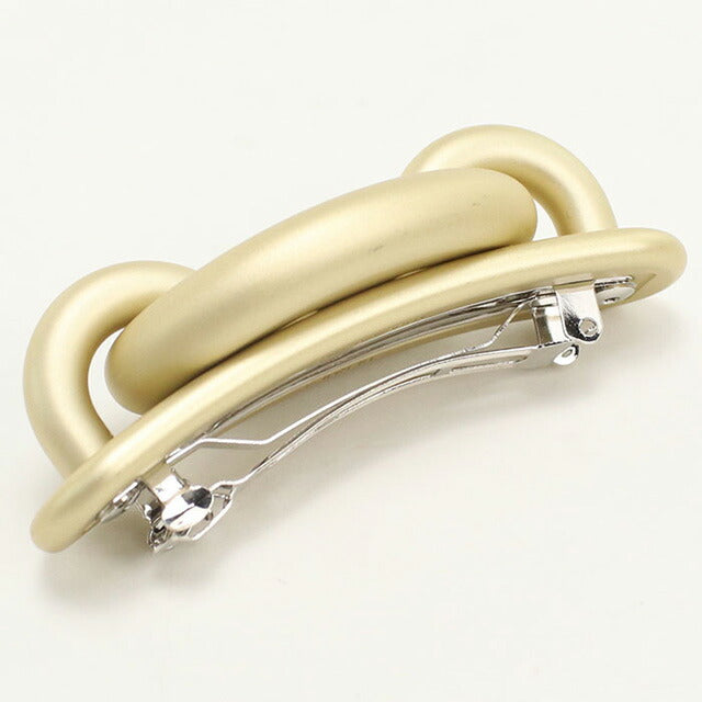 中古 エルメス バレッタ レディース ブランド HERMES トリ マイヨン バレッタ PM ゴールド ヘアアクセサリー USDHE92040011