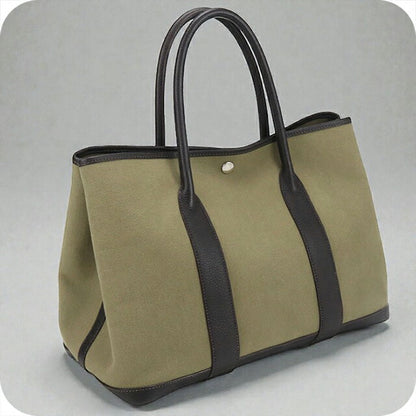 二手 Hermes 手提包 女士品牌 HERMES Garden Party PM 卡其色包 USDHE92349011