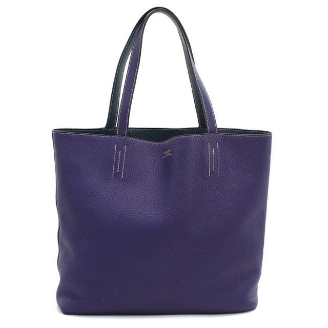 中古 エルメス トートバッグ レディース ブランド HERMES ドゥブルセンス36 ブルー バッグ USDHE93728011