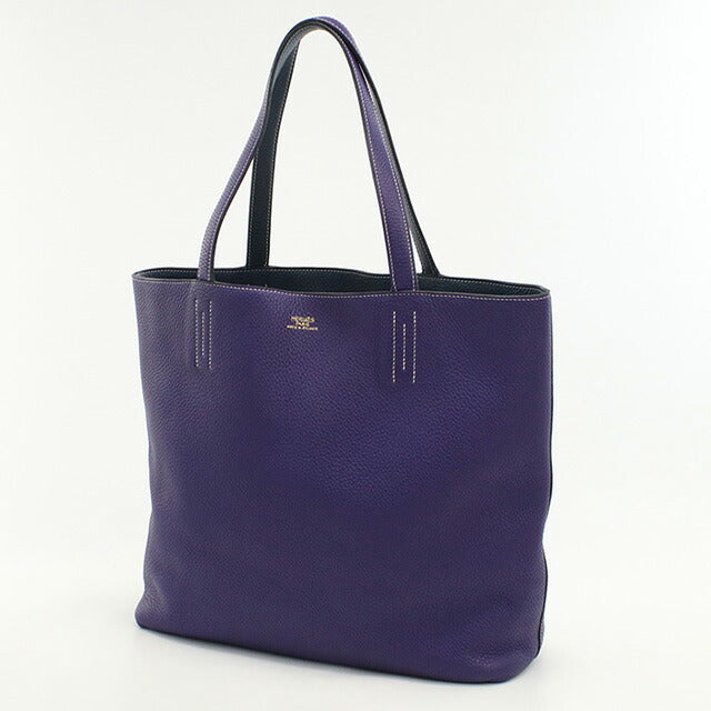中古 エルメス トートバッグ レディース ブランド HERMES ドゥブルセンス36 ブルー バッグ USDHE93728011