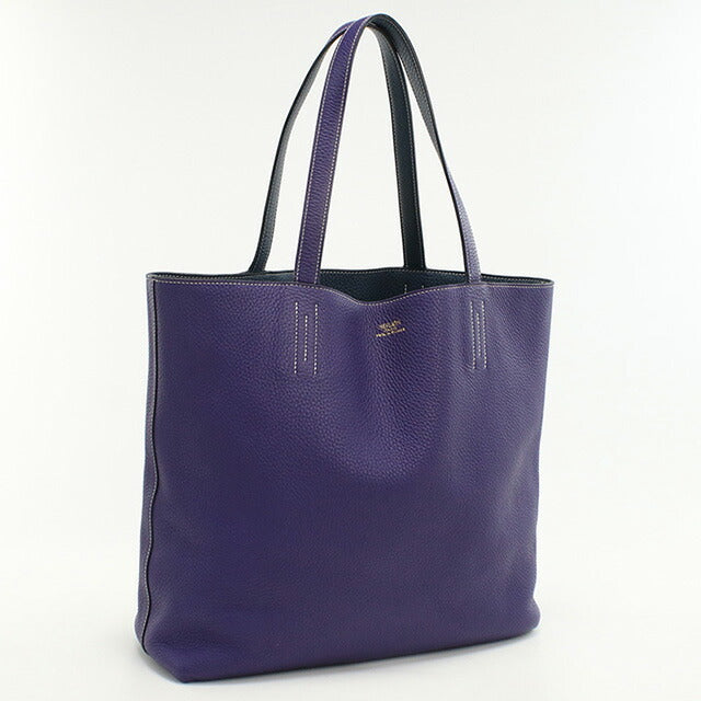 中古 エルメス トートバッグ レディース ブランド HERMES ドゥブルセンス36 ブルー バッグ USDHE93728011