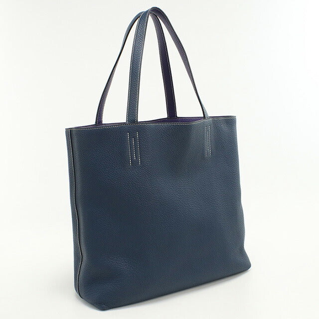 中古 エルメス トートバッグ レディース ブランド HERMES ドゥブルセンス36 ブルー バッグ USDHE93728011