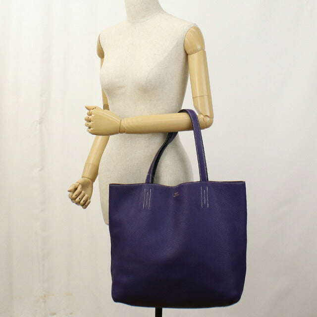 中古 エルメス トートバッグ レディース ブランド HERMES ドゥブルセンス36 ブルー バッグ USDHE93728011