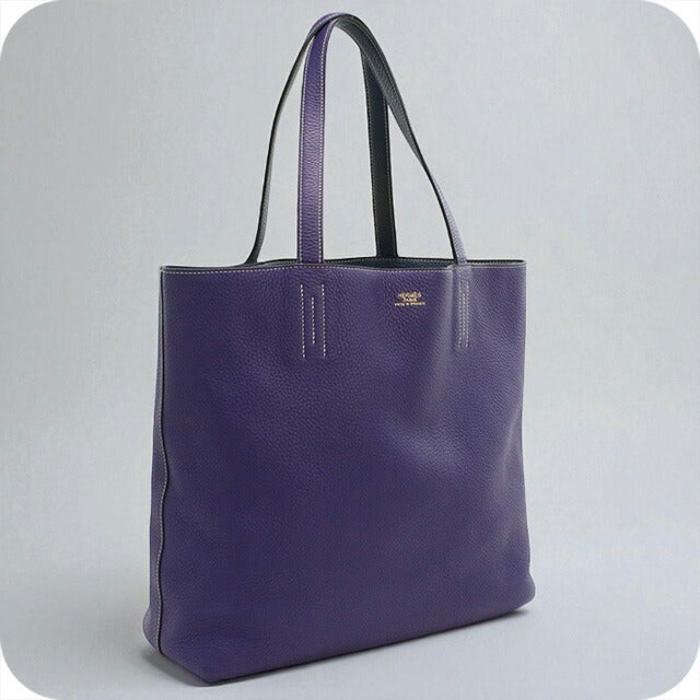 中古 エルメス トートバッグ レディース ブランド HERMES ドゥブルセンス36 ブルー バッグ USDHE93728011