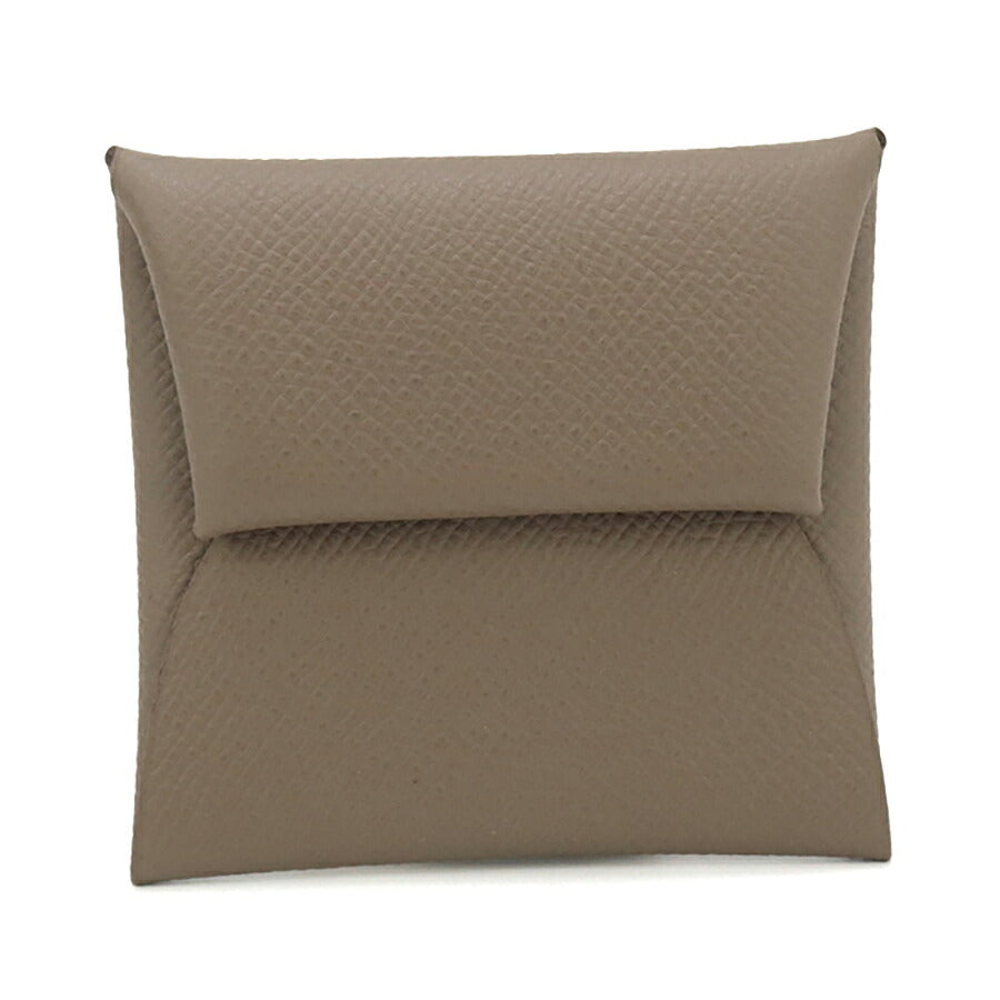 中古 エルメス 小銭入れ ユニセックス ブランド HERMES バスティア グレー 財布 USDHE94341011