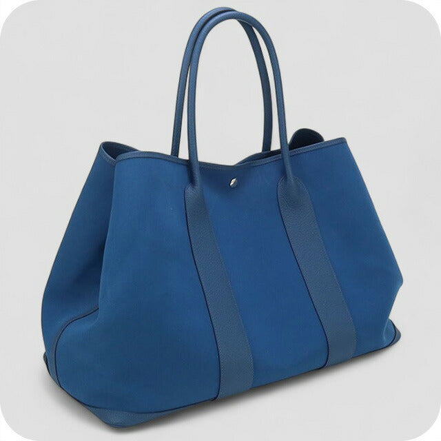 二手 Hermes 手提包男女通用品牌 HERMES Garden Party GM HE95141 蓝色包 USDHE95141011