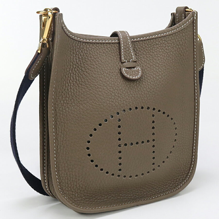 中古 エルメス 斜め掛け ショルダーバッグ レディース ブランド HERMES エブリンTPM グレー バッグ USDHE95148011