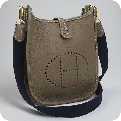 中古 エルメス 斜め掛け ショルダーバッグ レディース ブランド HERMES エブリンTPM グレー バッグ USDHE95148011